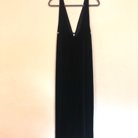Urban Outfitters Exote M Black Velvet Maxi Dress - Picture 4 of 7
